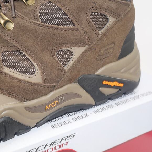 NEW Skechers Men's 13 Arch Fit Recon Beyonder WP Boots Brown Goodyear Outsoles - Picture 2 of 13